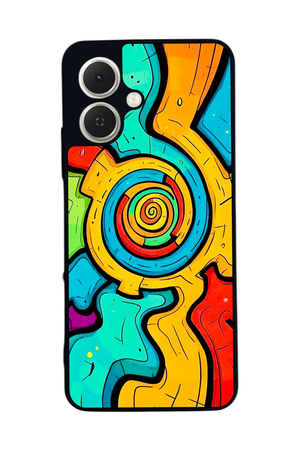 Tecno Spark GO 2 Uyumlu Abstract Tasarımlı Glossy Premium Kılıf