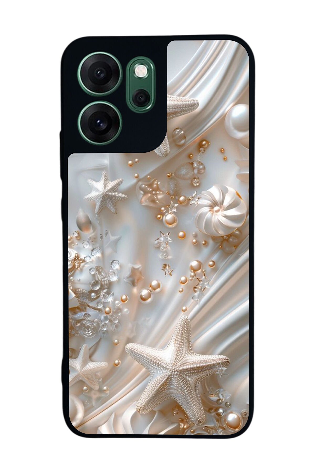 Oppo Reno 14F Uyumlu İnci Tasarımlı Glossy Premium Kılıf