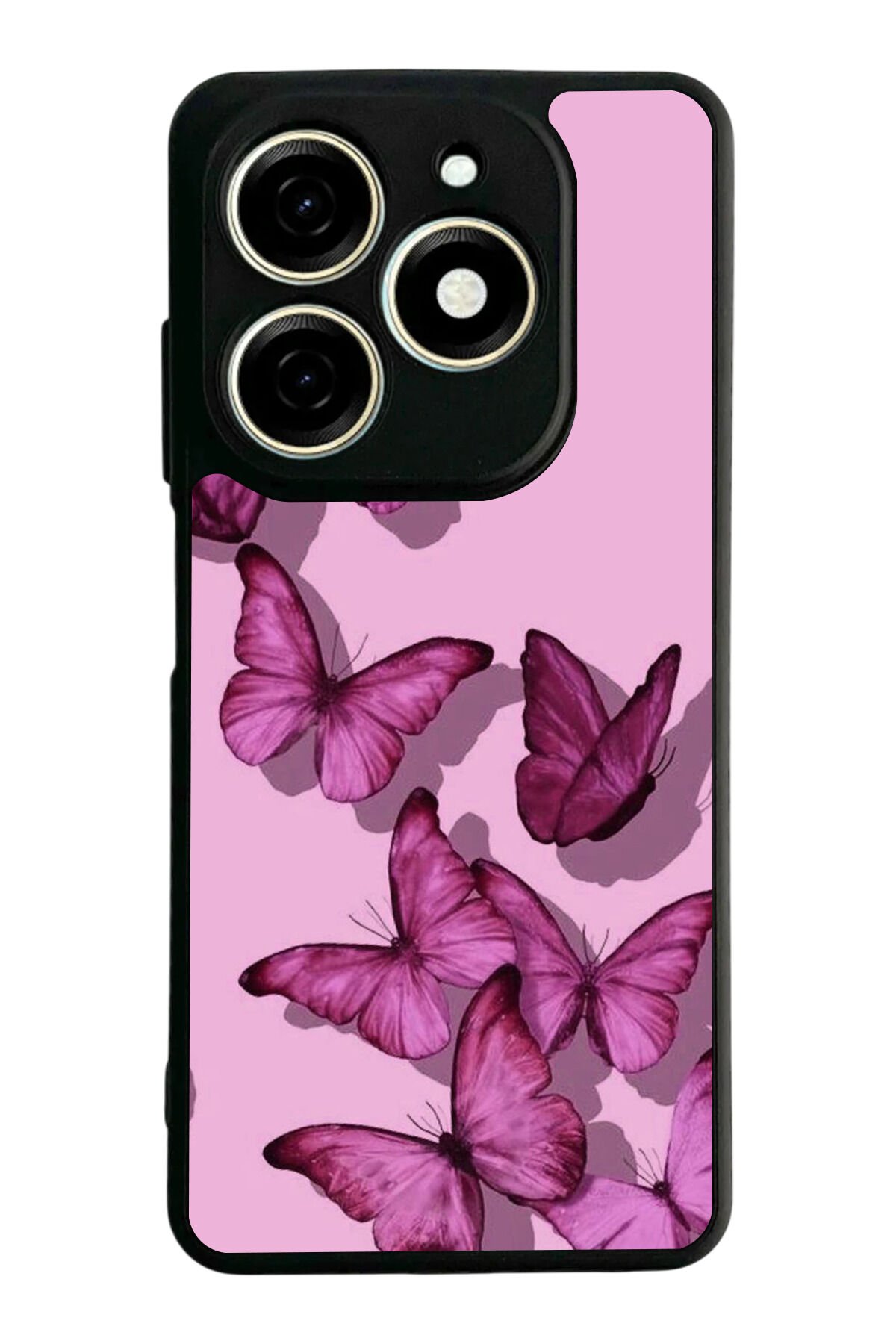 Infınıx Smart 8 Pro Uyumlu Kelebek Tasarımlı Glossy Premium Kılıf