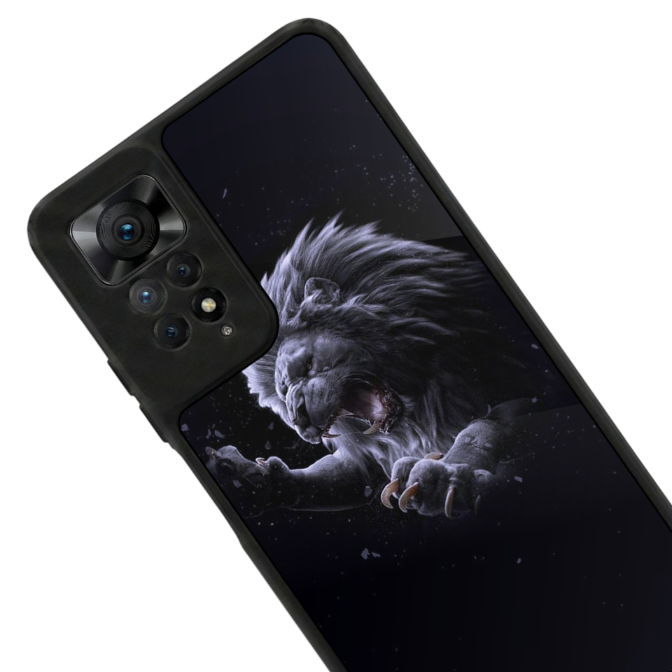 Xiaomi Redmi Note 11 Pro Uyumlu Aslan Tasarımlı Glossy Premium Kılıf