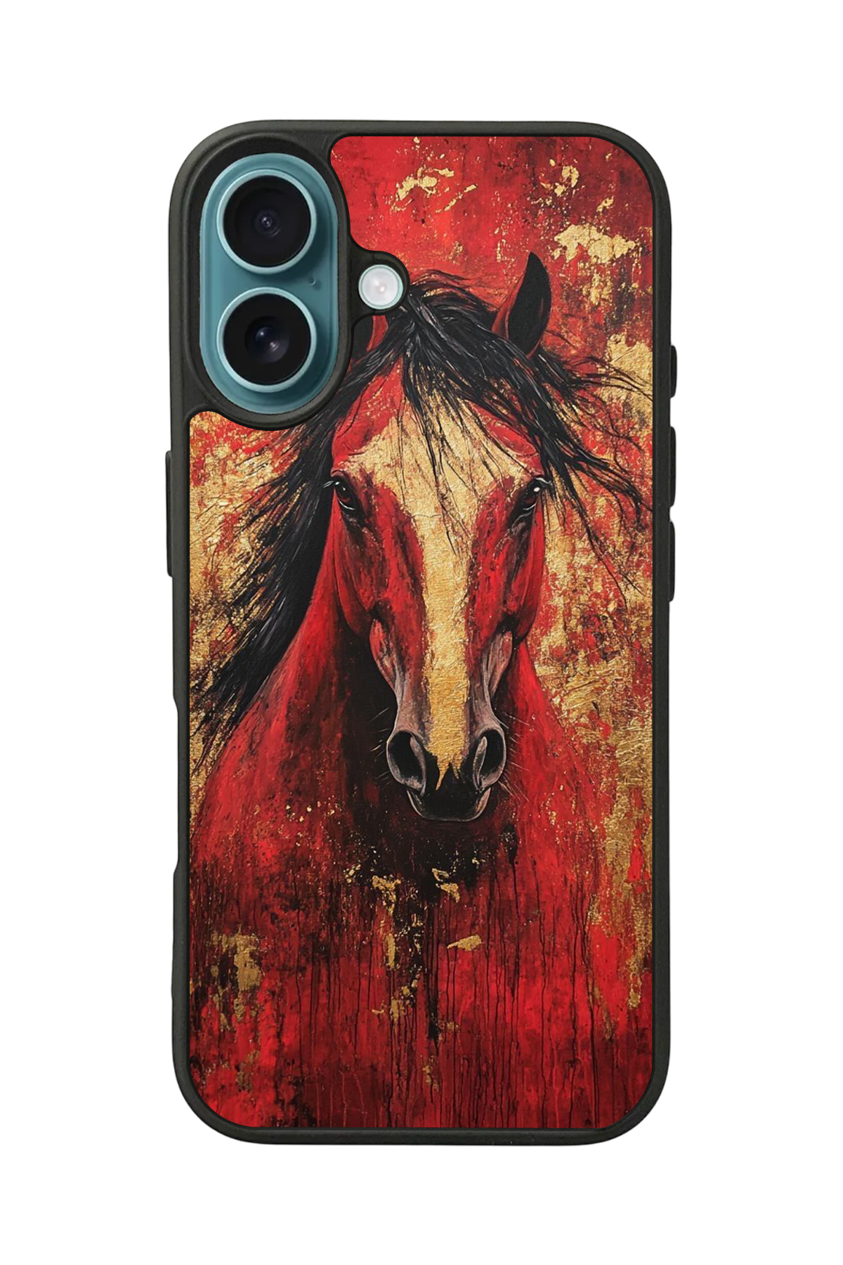 iPhone 16 Uyumlu At Horse Tasarımlı Glossy Premium Kılıf