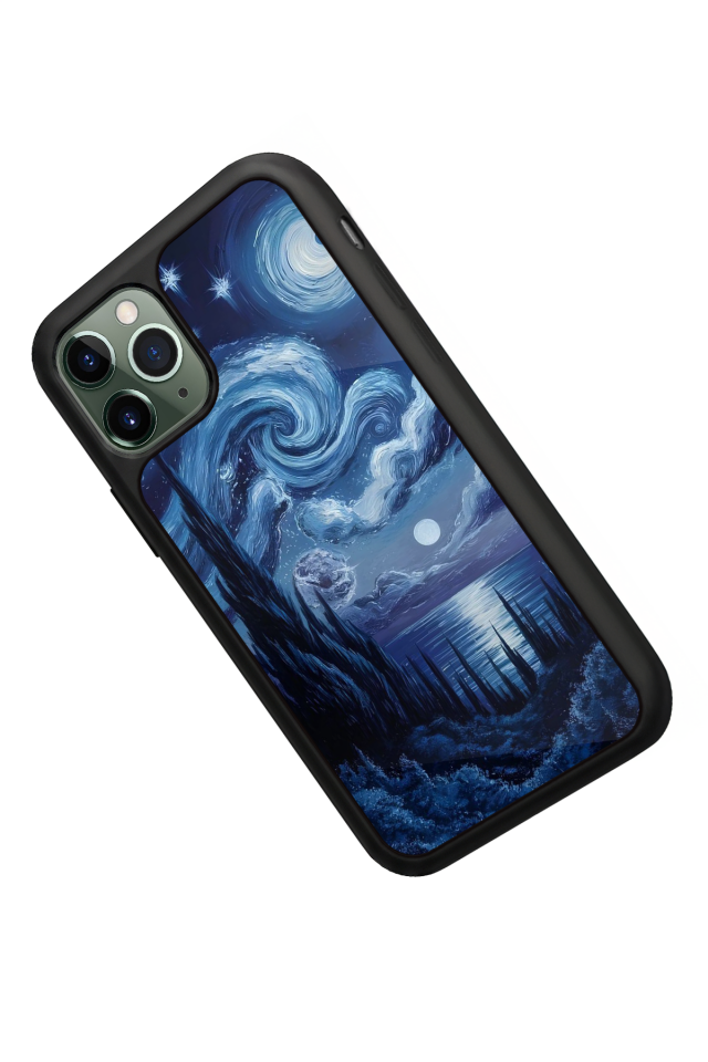 iPhone 11 Pro Uyumlu Ay Tasarımlı Glossy Premium Kılıf