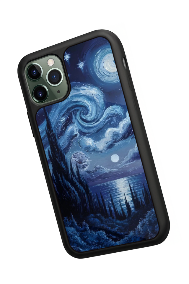 iPhone 11 Pro Uyumlu Ay Tasarımlı Glossy Premium Kılıf