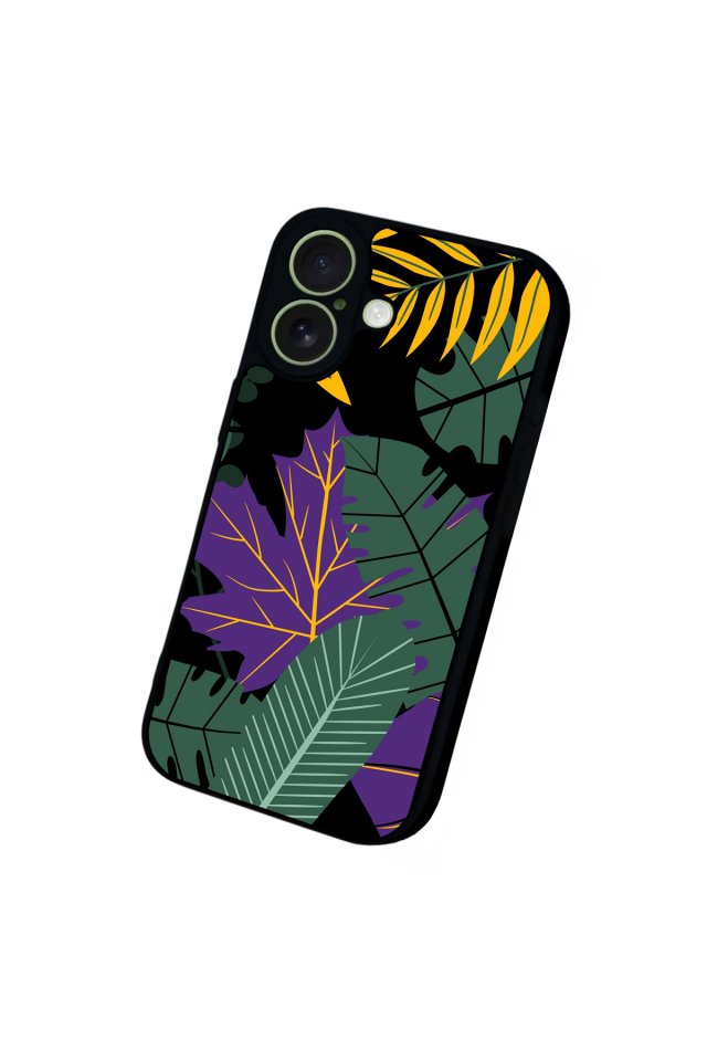 iPhone 17 Uyumlu Botanik Tasarımlı Glossy Premium Kılıf