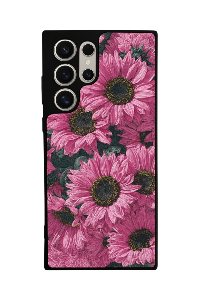 Samsung Galaxy S22 Ultra Uyumlu Cicek Tasarımlı Glossy Premium Kılıf