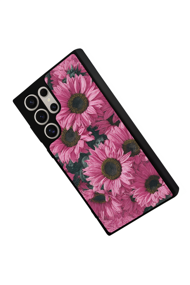 Samsung Galaxy S22 Ultra Uyumlu Cicek Tasarımlı Glossy Premium Kılıf