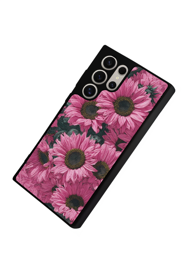 Samsung Galaxy S22 Ultra Uyumlu Cicek Tasarımlı Glossy Premium Kılıf