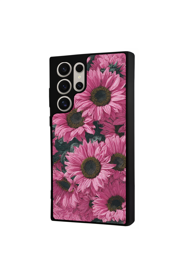 Samsung Galaxy S22 Ultra Uyumlu Cicek Tasarımlı Glossy Premium Kılıf