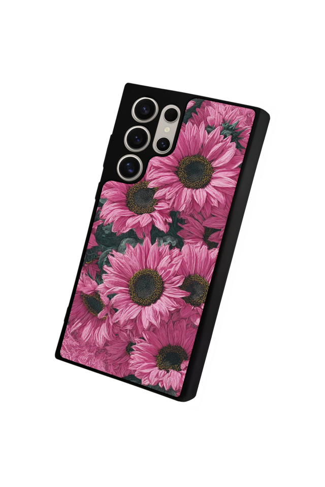 Samsung Galaxy S22 Ultra Uyumlu Cicek Tasarımlı Glossy Premium Kılıf