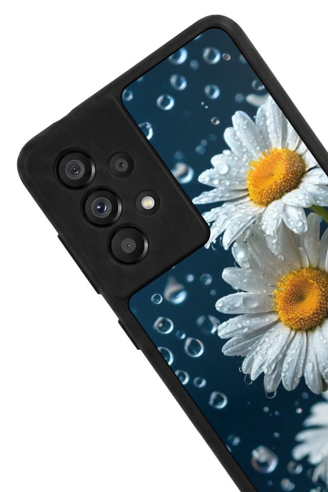 Samsung Galaxy A73 Uyumlu Cicek Tasarımlı Glossy Premium Kılıf