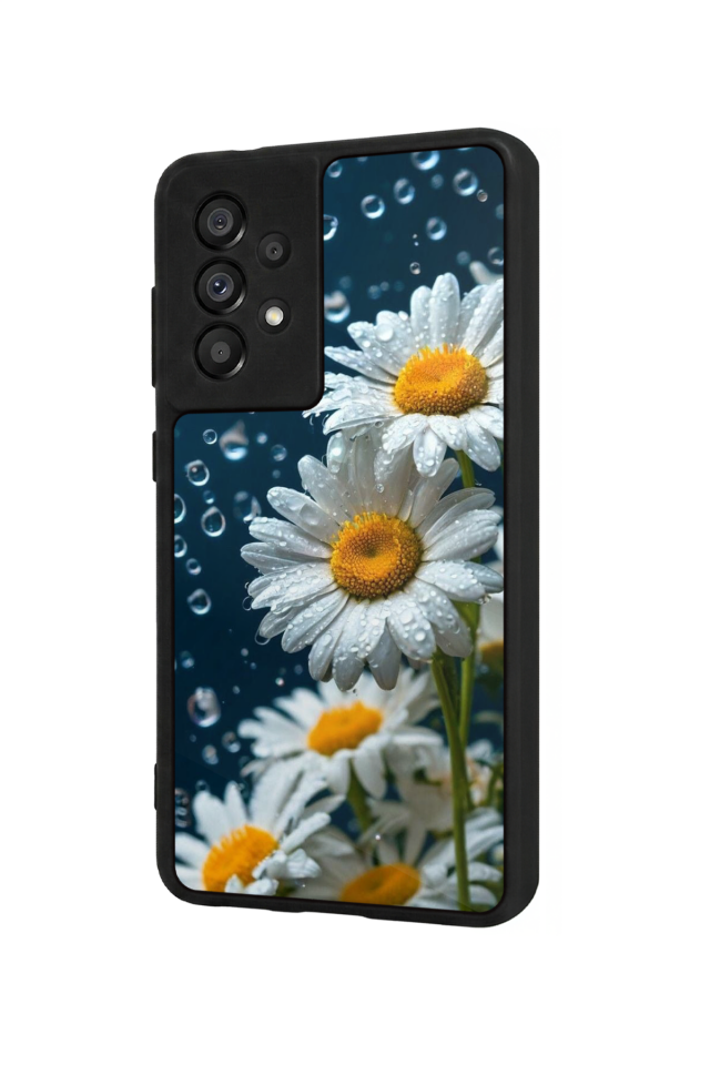 Samsung Galaxy A73 Uyumlu Cicek Tasarımlı Glossy Premium Kılıf