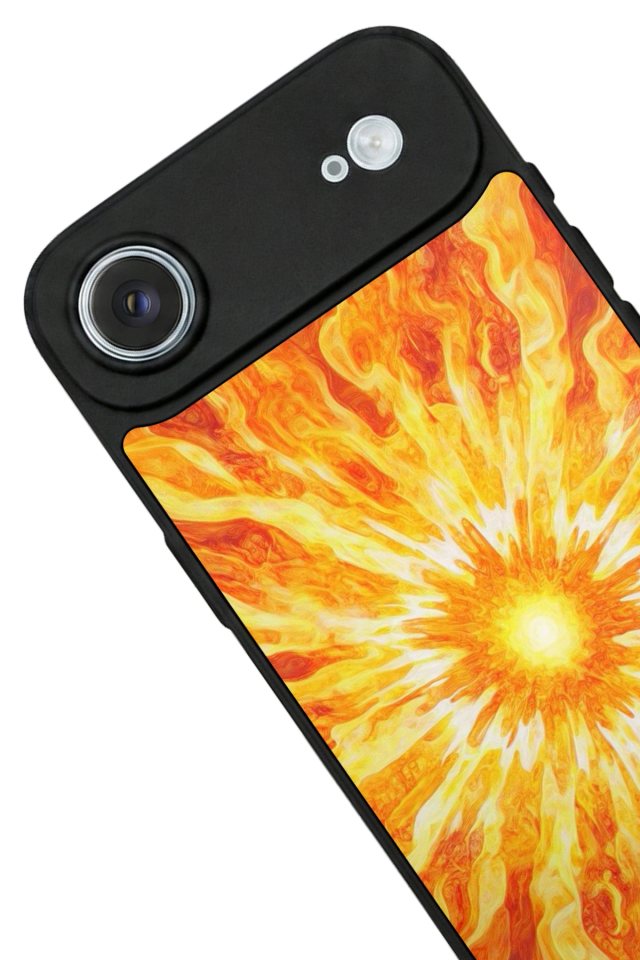 iPhone 17 Air Uyumlu Güneş Tasarımlı Glossy Premium Kılıf