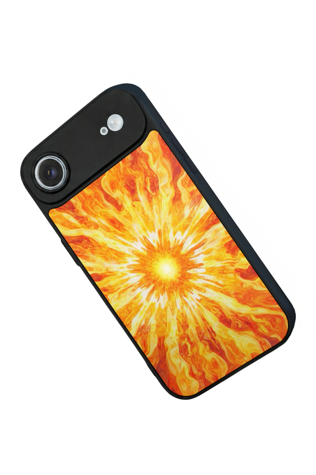 iPhone 17 Air Uyumlu Güneş Tasarımlı Glossy Premium Kılıf