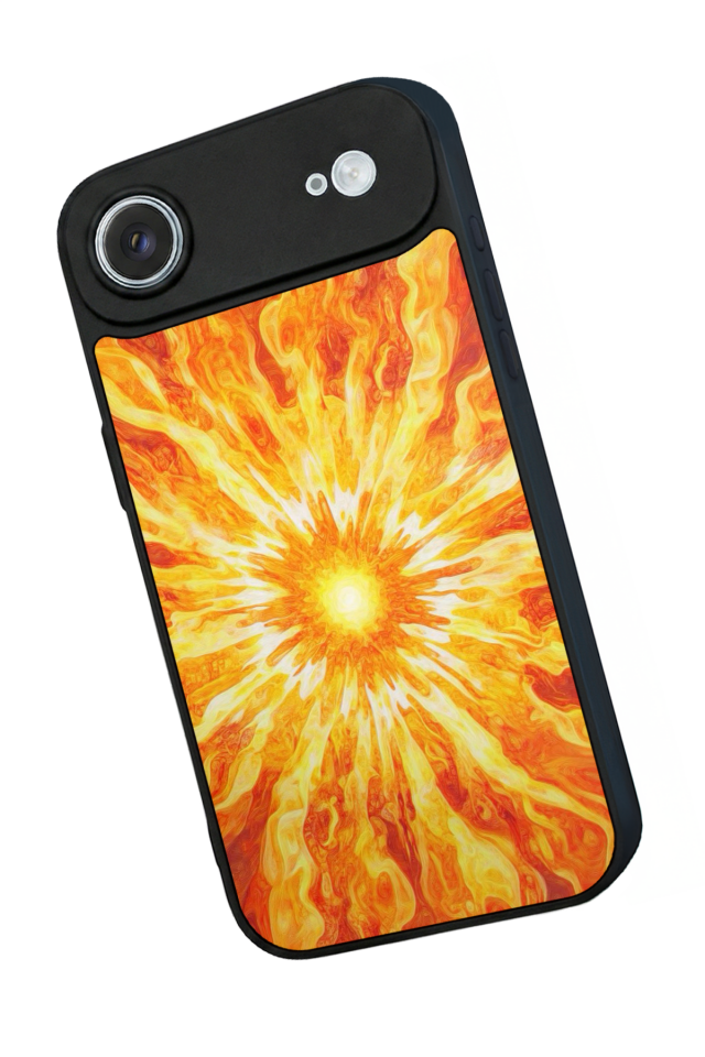 iPhone 17 Air Uyumlu Güneş Tasarımlı Glossy Premium Kılıf