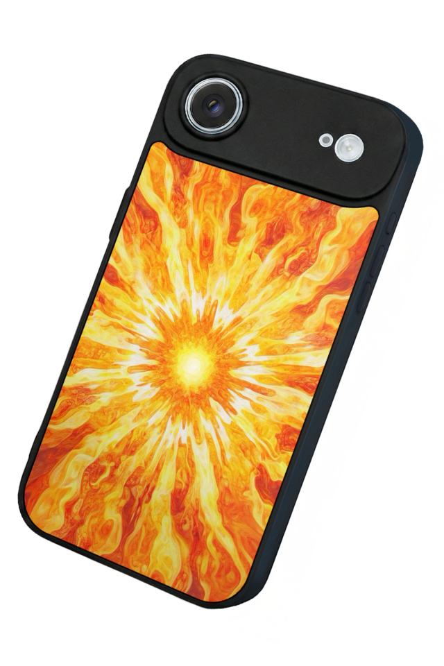 iPhone 17 Air Uyumlu Güneş Tasarımlı Glossy Premium Kılıf