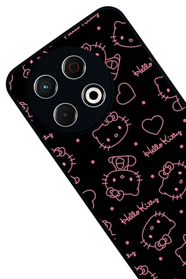 Tecno Spark 30 Pro Uyumlu HelloKitty Tasarımlı Glossy Premium Kılıf