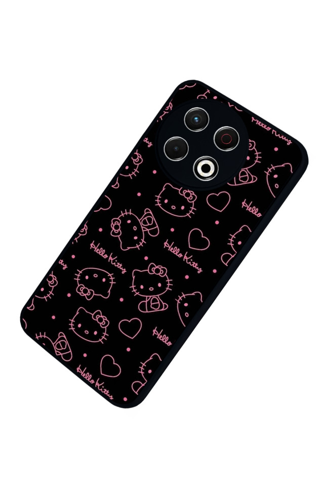 Tecno Spark 30 Pro Uyumlu HelloKitty Tasarımlı Glossy Premium Kılıf
