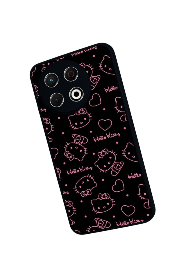 Tecno Spark 30 Pro Uyumlu HelloKitty Tasarımlı Glossy Premium Kılıf