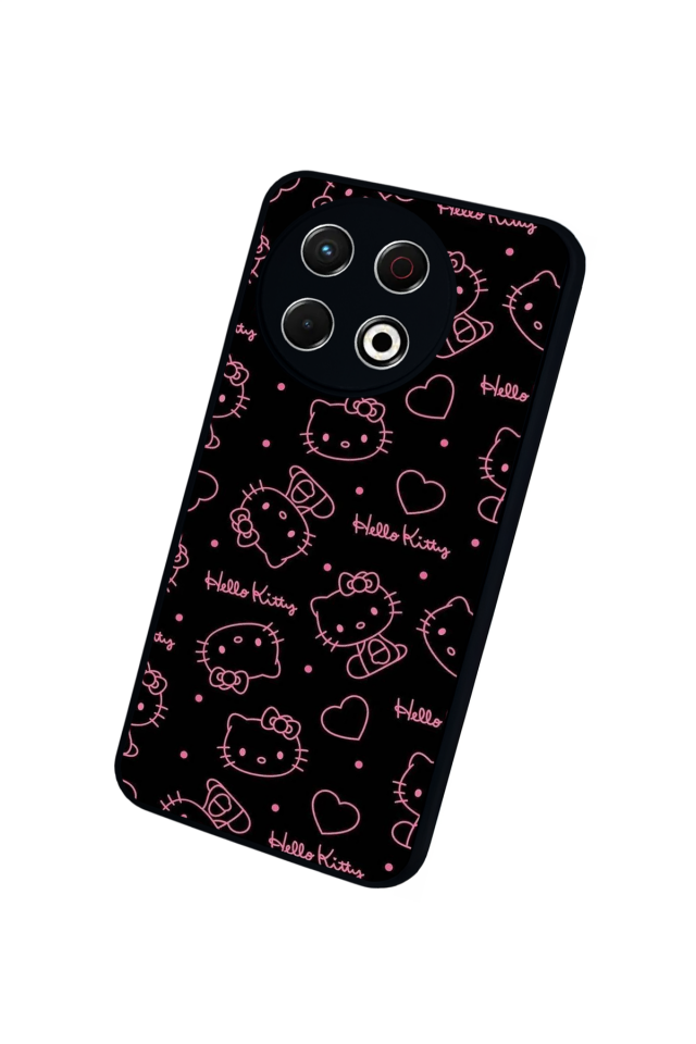 Tecno Spark 30 Pro Uyumlu HelloKitty Tasarımlı Glossy Premium Kılıf
