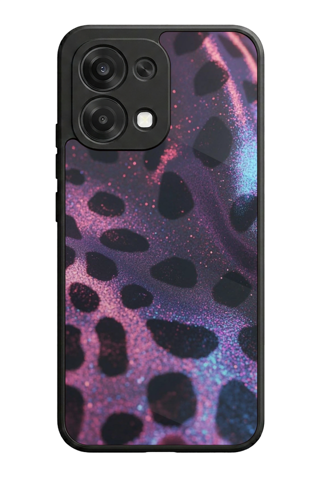 Oppo A6 Pro Uyumlu Hologram Leopar Tasarımlı Glossy Premium Kılıf