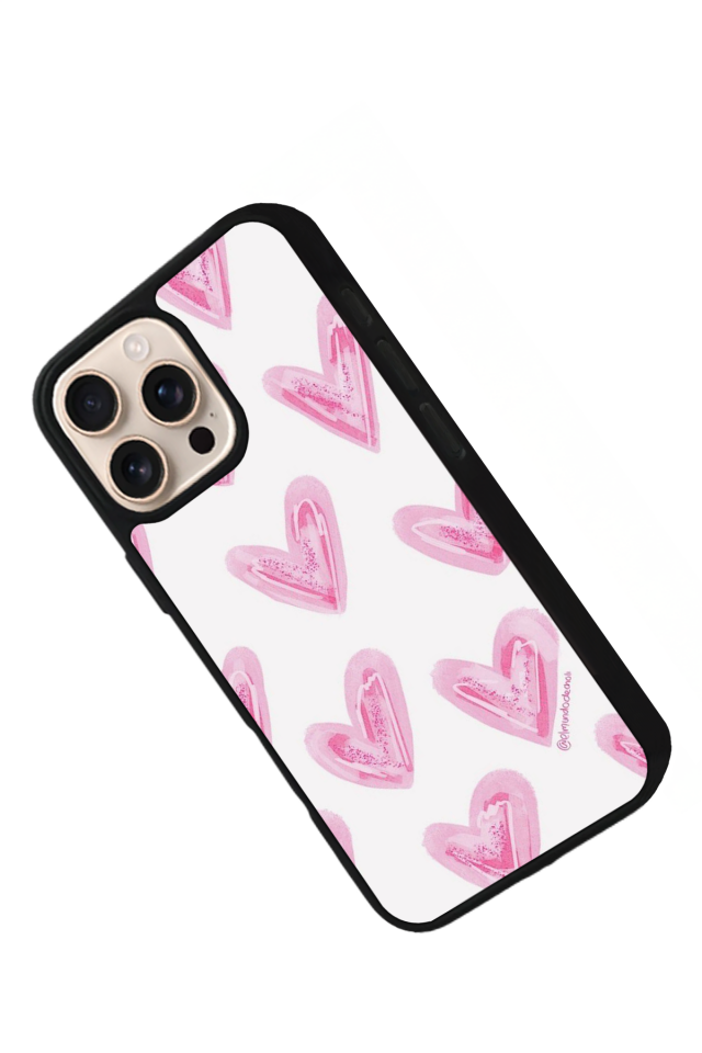 iPhone 14 Pro Max Uyumlu Kalp Love Tasarımlı Glossy Premium Kılıf
