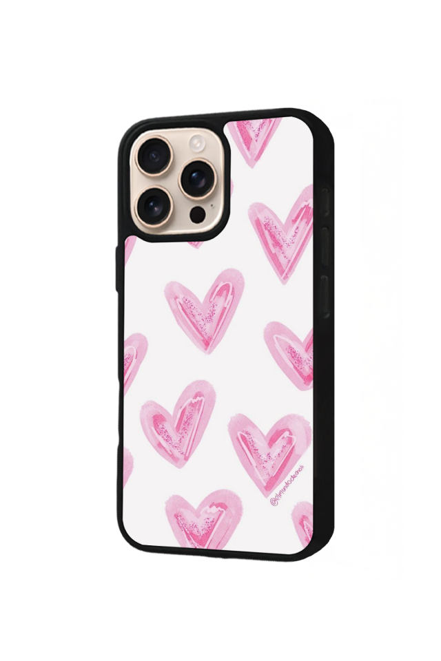 iPhone 14 Pro Max Uyumlu Kalp Love Tasarımlı Glossy Premium Kılıf