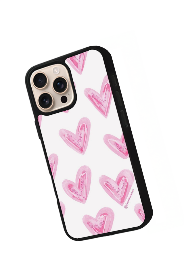 iPhone 14 Pro Max Uyumlu Kalp Love Tasarımlı Glossy Premium Kılıf