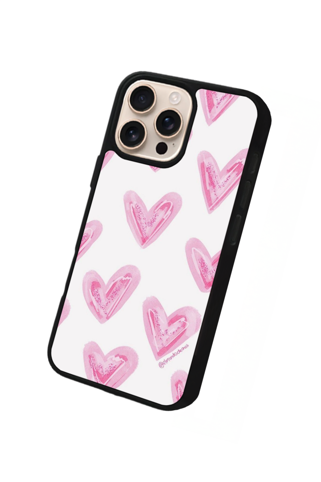 iPhone 14 Pro Max Uyumlu Kalp Love Tasarımlı Glossy Premium Kılıf
