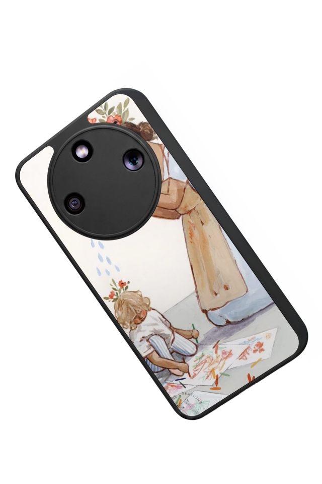 Honor Magic 8 Lite Uyumlu  Kalp Love Tasarımlı Glossy Premium Kılıf