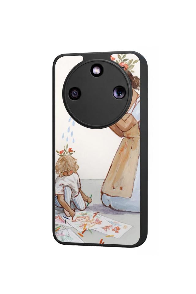 Honor Magic 8 Lite Uyumlu  Kalp Love Tasarımlı Glossy Premium Kılıf