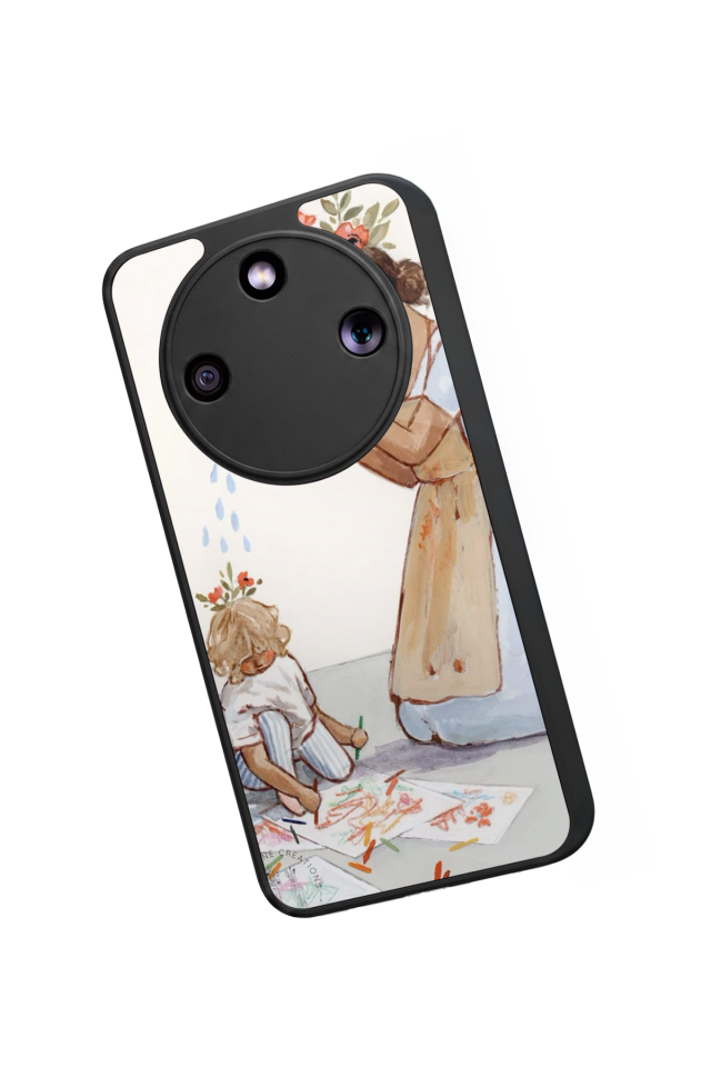 Honor Magic 8 Lite Uyumlu  Kalp Love Tasarımlı Glossy Premium Kılıf