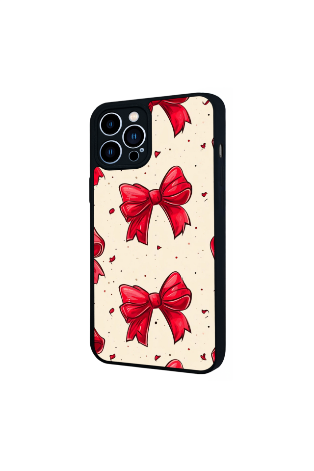 iPhone 13 Pro Max Uyumlu Kurdele Tasarımlı Glossy Premium Kılıf
