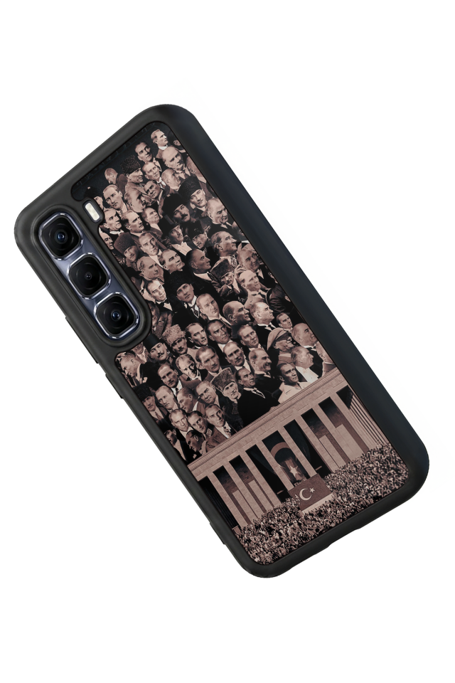 Infinix Hot 60 Pro Plus Uyumlu Mustafa Kemal Ataturk Tasarımlı Glossy Premium Kılıf