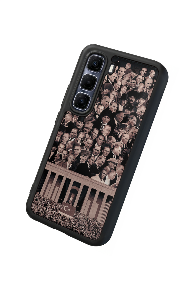 Infinix Hot 60 Pro Plus Uyumlu Mustafa Kemal Ataturk Tasarımlı Glossy Premium Kılıf