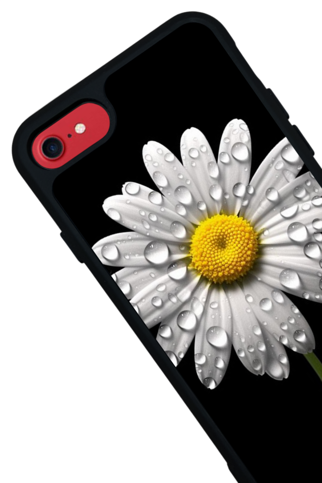 iPhone 7 Uyumlu Papatya Tasarımlı Glossy Premium Kılıf