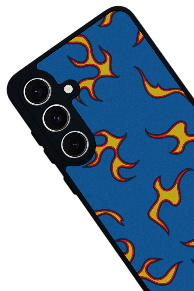 Samsung Galaxy A16 Uyumlu Retro Flame Patterns Tasarımlı Glossy Premium Kılıf