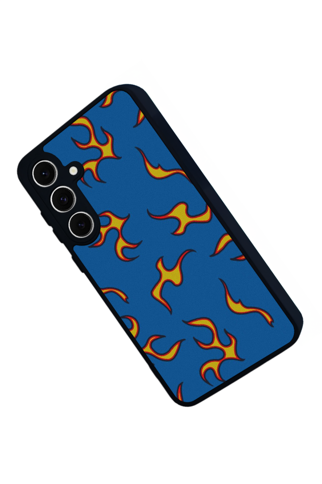 Samsung Galaxy A16 Uyumlu Retro Flame Patterns Tasarımlı Glossy Premium Kılıf