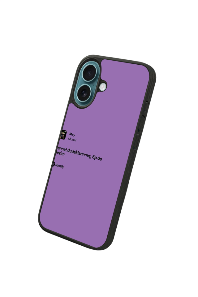 iPhone 16 Plus Uyumlu Sarki Sozleri Tasarımlı Glossy Premium Kılıf