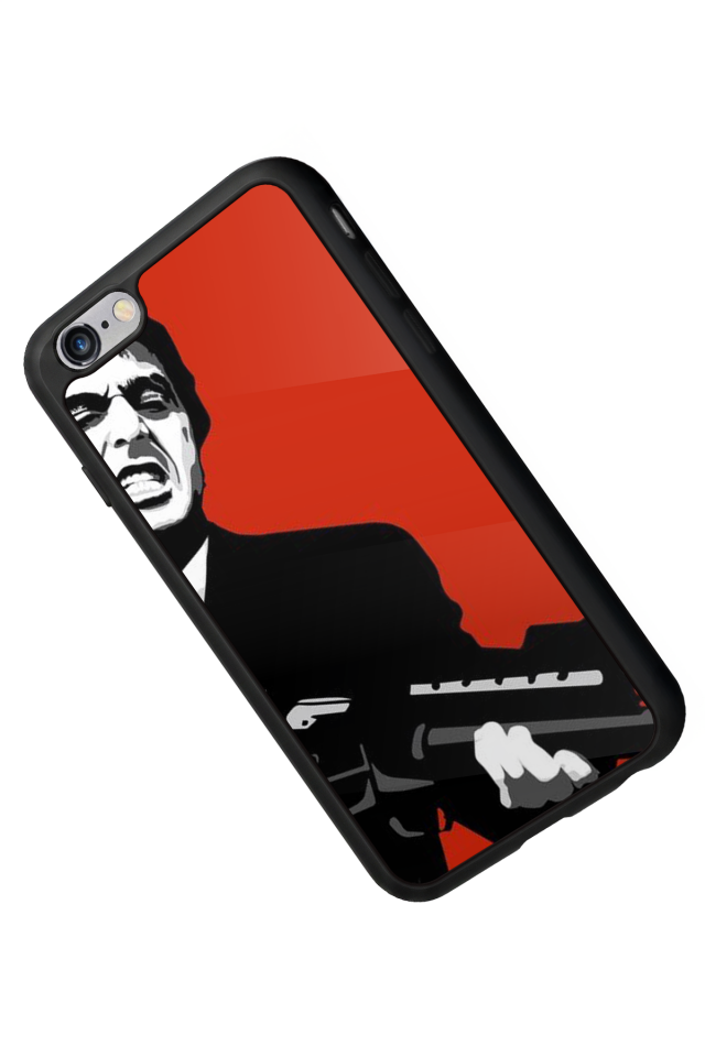 iPhone 6 Plus Uyumlu Scarface Tasarımlı Glossy Premium Kılıf