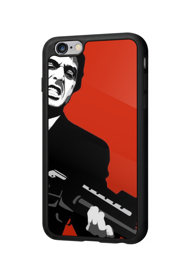 iPhone 6 Plus Uyumlu Scarface Tasarımlı Glossy Premium Kılıf