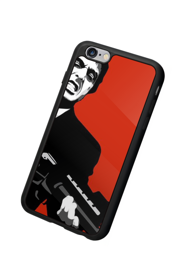iPhone 6 Plus Uyumlu Scarface Tasarımlı Glossy Premium Kılıf