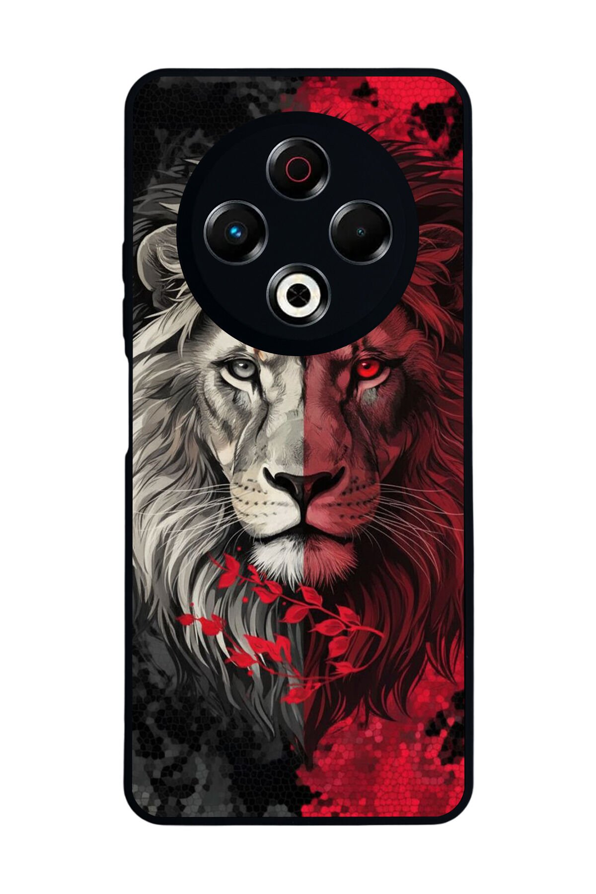 Tecno Spark 30 Uyumlu Aslan Tasarımlı Glossy Premium Kılıf