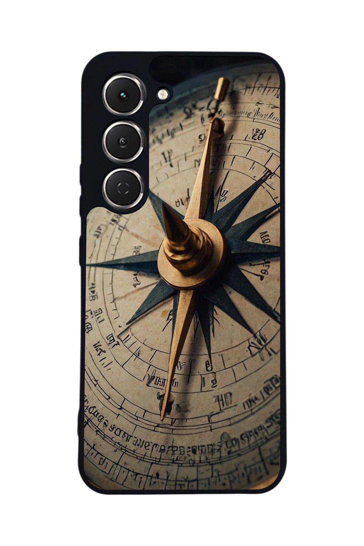 Tecno Spark 40 Pro Uyumlu Pusula Tasarımlı Glossy Premium Kılıf