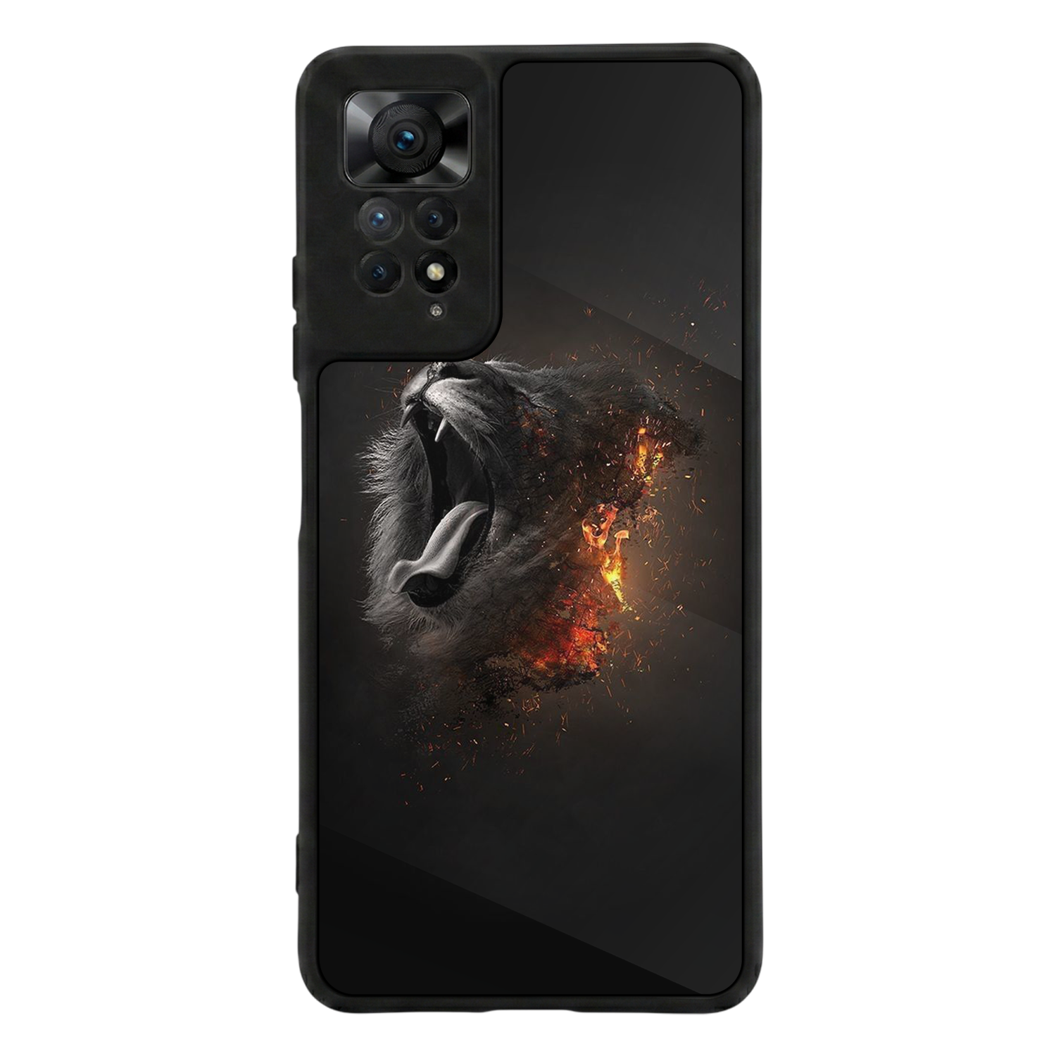 Xiaomi Redmi Note 11 Pro Uyumlu Aslan Tasarımlı Glossy Premium Kılıf