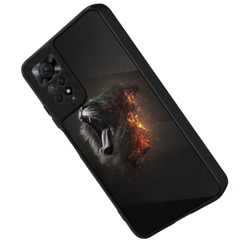 Xiaomi Redmi Note 11 Pro Uyumlu Aslan Tasarımlı Glossy Premium Kılıf