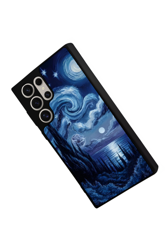 Samsung Galaxy S23 Ultra Uyumlu Ay Tasarımlı Glossy Premium Kılıf