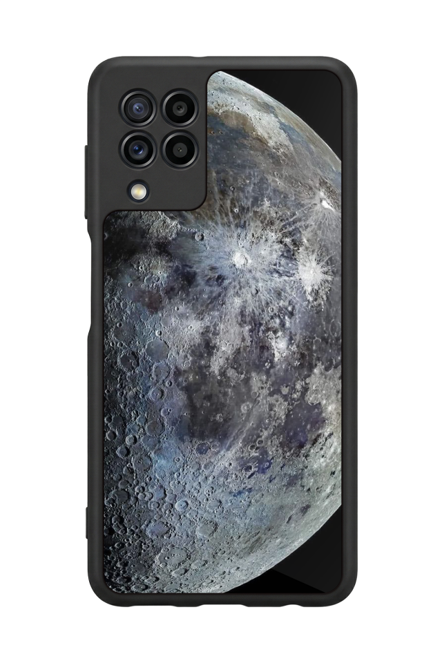 Samsung Galaxy M22 Uyumlu Ay Tasarımlı Glossy Premium Kılıf