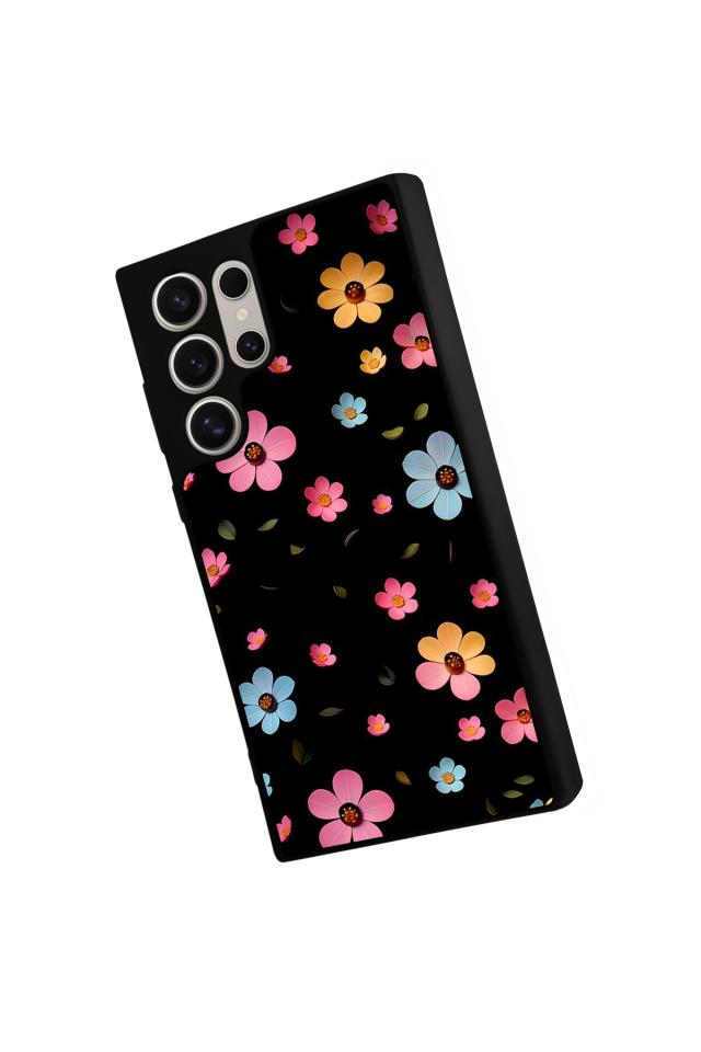 Samsung Galaxy S22 Ultra Uyumlu Cicek Tasarımlı Glossy Premium Kılıf
