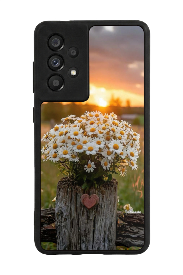 Samsung Galaxy A73 Uyumlu Cicek Tasarımlı Glossy Premium Kılıf