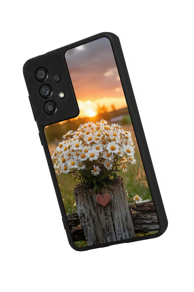 Samsung Galaxy A73 Uyumlu Cicek Tasarımlı Glossy Premium Kılıf